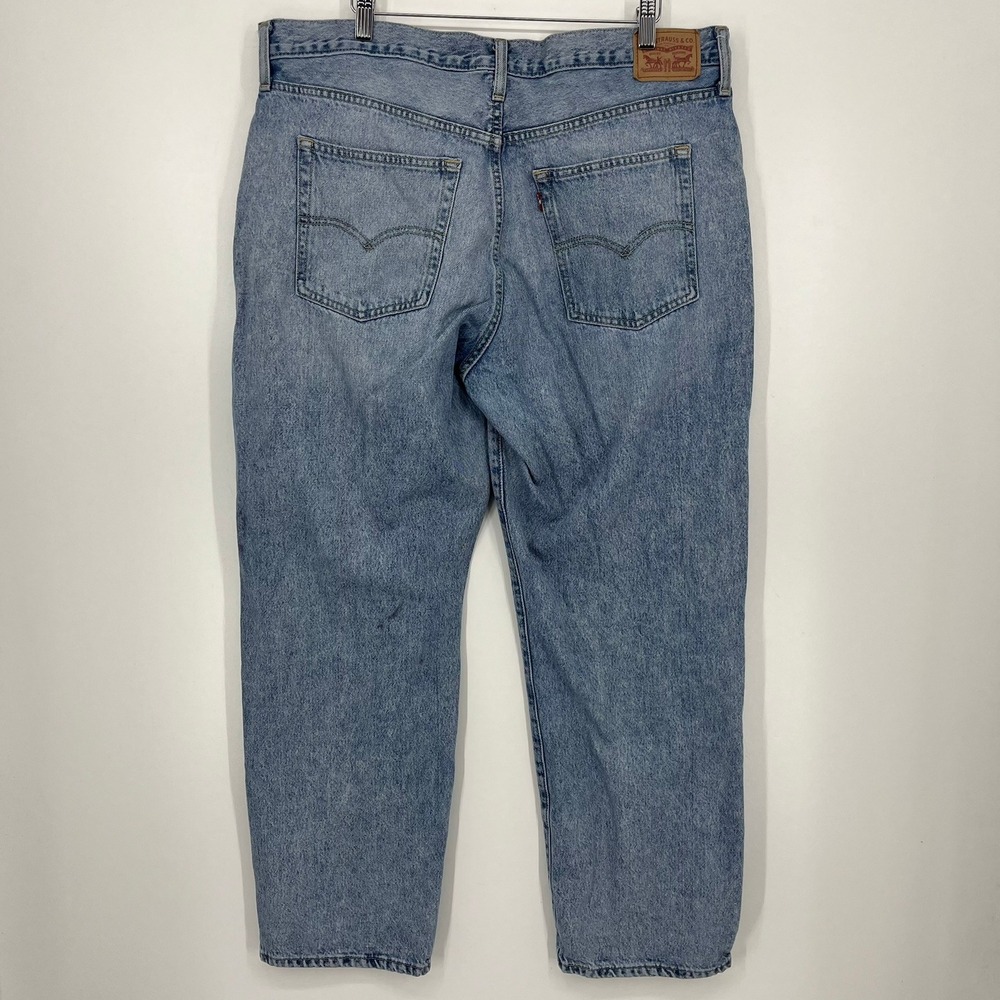 Levis 94 Baggy Jeans Womens 34 Light Wash Blue Denim Relaxed Wide Leg - Picture 2 of 16